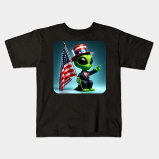 Little Green Men - Alien #6 Kids T-Shirt